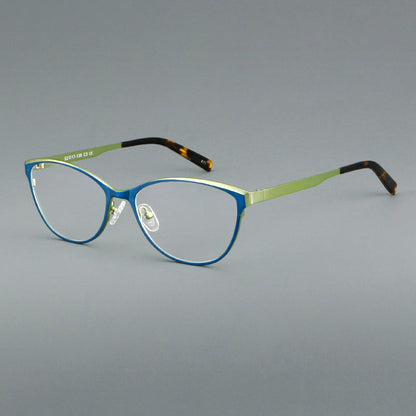 Vintage Square Titanium Glasses Frames lens detail