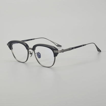 Retro Rectangular Titanium Glasses Frames