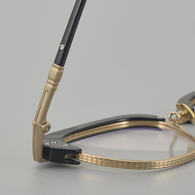 Retro Rectangular Titanium Glasses Frames