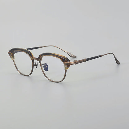 Retro Rectangular Titanium Glasses Frames additional product view