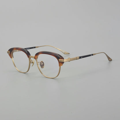 Retro Rectangular Titanium Glasses Frames additional product view