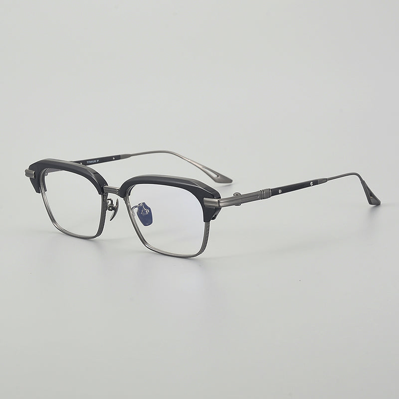 Retro Rectangular Titanium Glasses Frames
