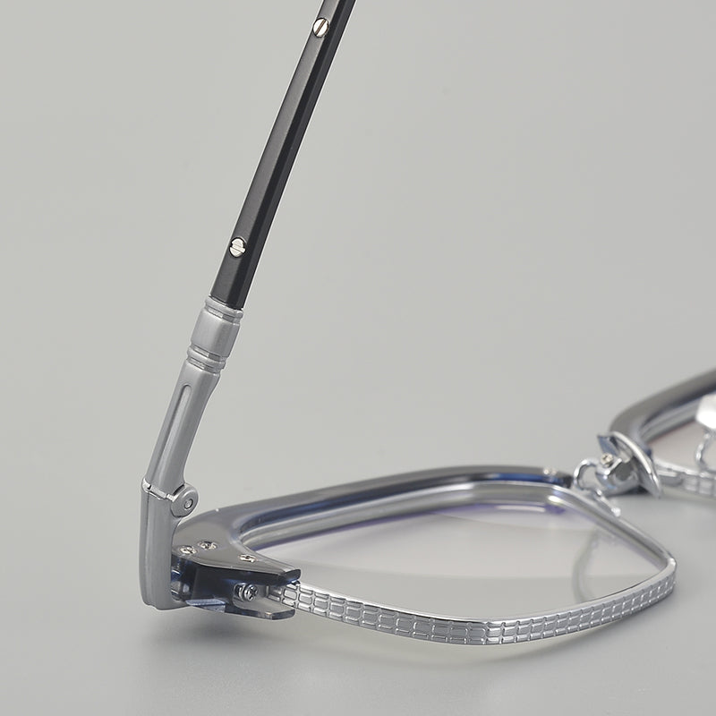 Retro Rectangular Titanium Glasses Frames