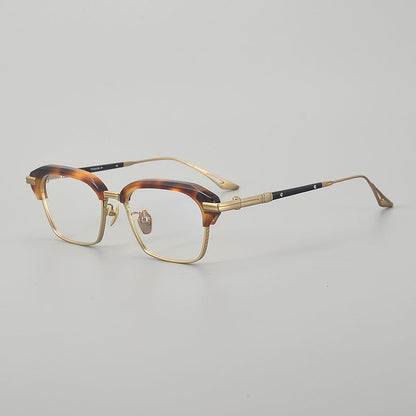 Retro Rectangular Titanium Glasses Frames additional product view