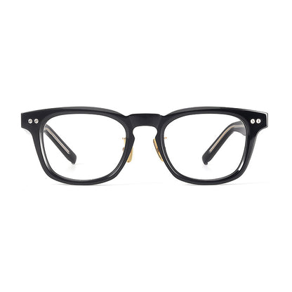 Classic Square Acetate Glasses Frames lens detail