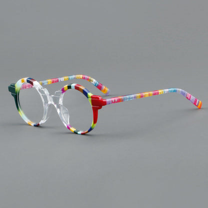 Vintage Round Acetate Glasses Frames frame detail