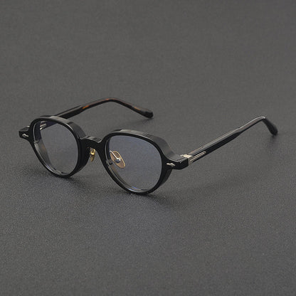Retro Round Acetate Glasses Frames front view