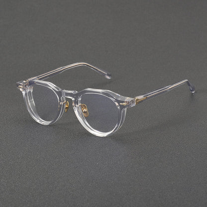 Retro Round Acetate Glasses Frames front view