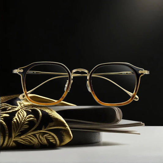 Retro Square Titanium Glasses Frames