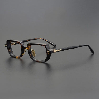 Retro Rectangular Glasses Frames lens detail