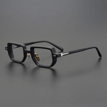 Retro Rectangular Glasses Frames temple detail