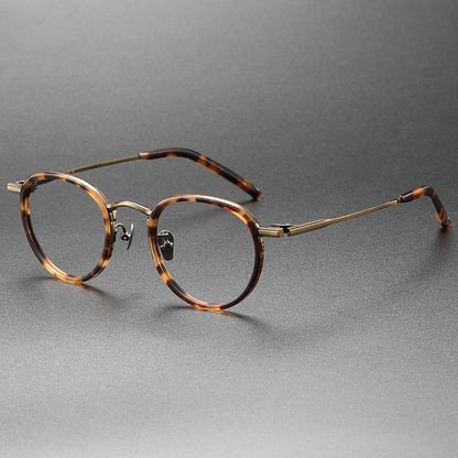 Vintage Round Titanium Glasses Frames additional product view