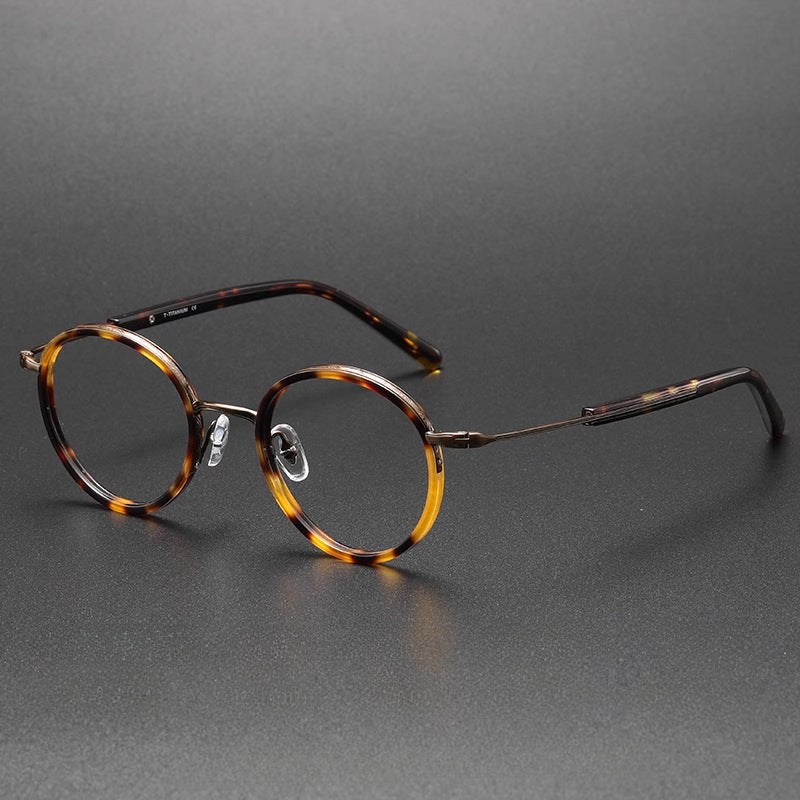 Vintage Round Titanium Glasses Frames