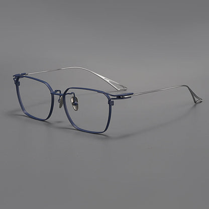 Vintage Titanium Glasses Frames lens detail