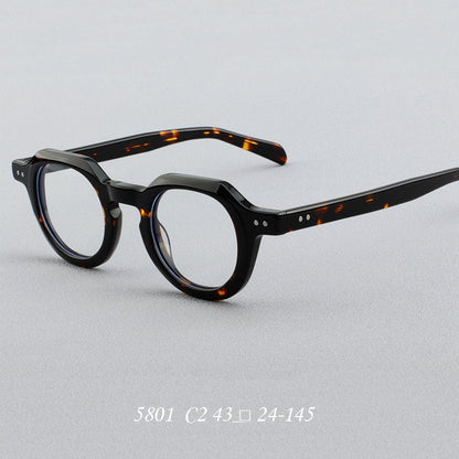 Vintage Round Acetate Glasses Frames side view