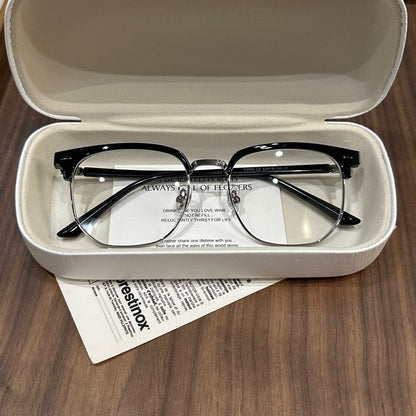 Browline Eyeglass Frames | Black or Green Gray