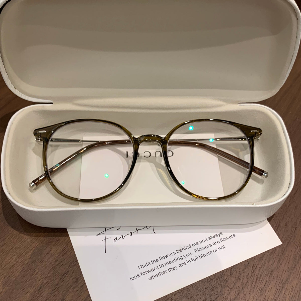 Round Browline Frames | Tea Brown Colors side view