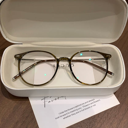 Round Browline Frames | Tea Brown Colors side view