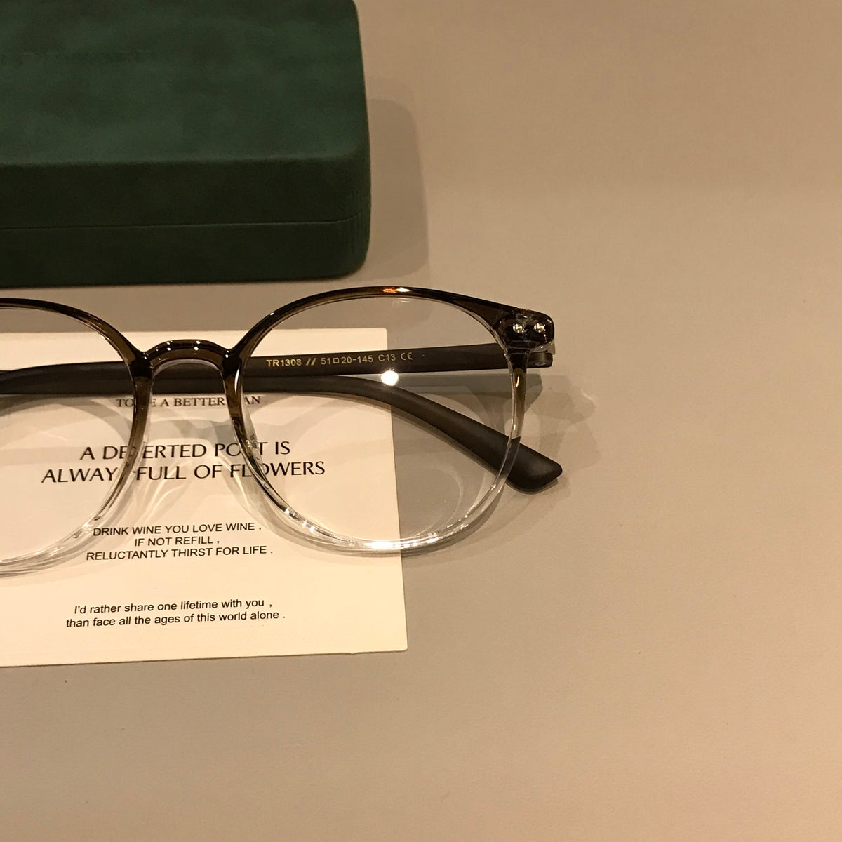 Oval TR Eyeglass Frames | Coffee Brown or Black front view