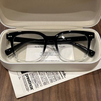 Oversized Square Frames | Black Finishes temple detail