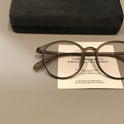 Oversized Rounded Frames | Matte Tea Brown frame detail