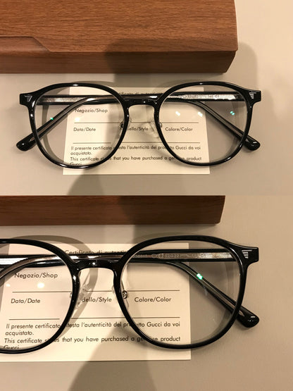 Rounded Square Frames | Amber Tortoise or Black front view