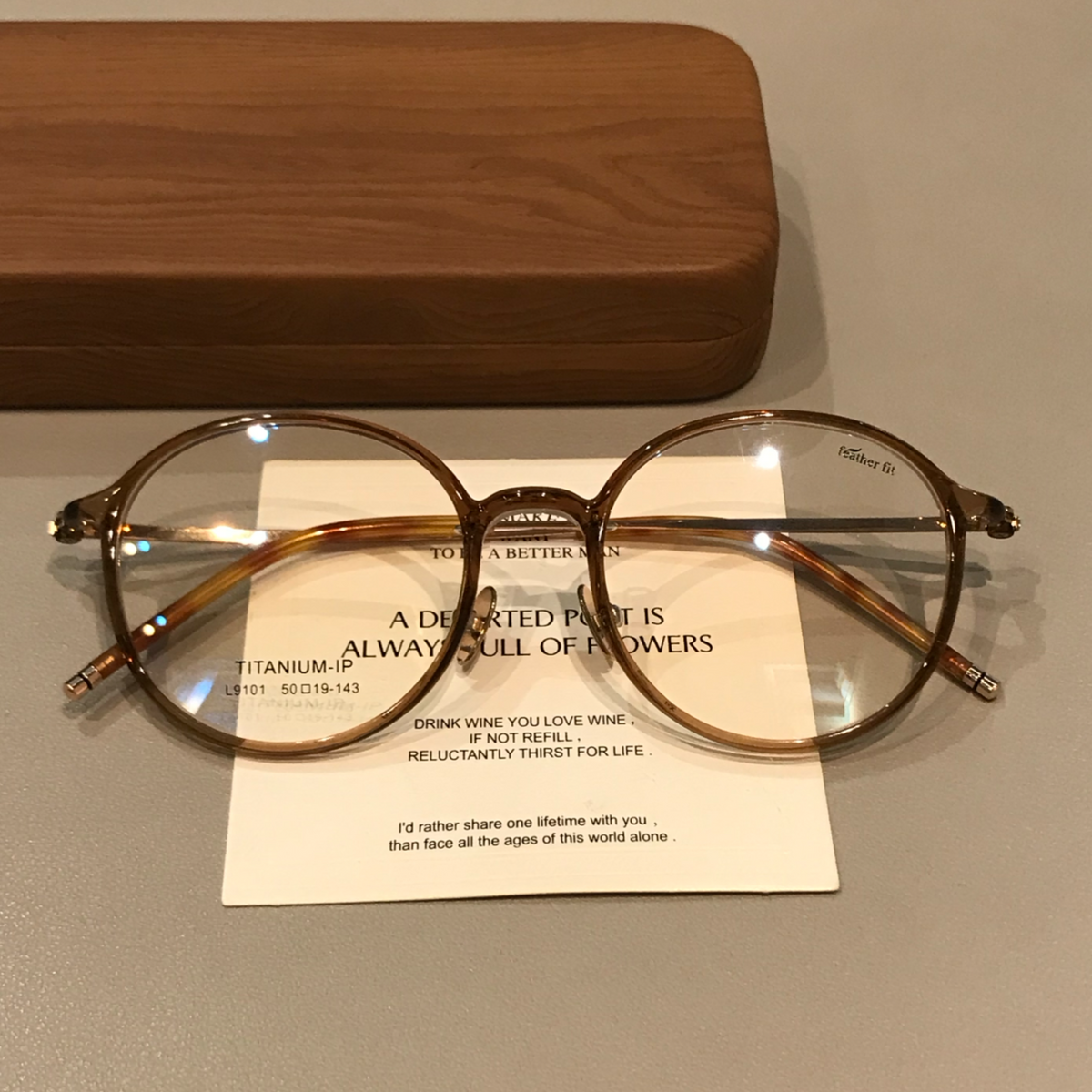 Thin-Rim Round Frames | Gray or Tea Brown - Cool Tea Brown