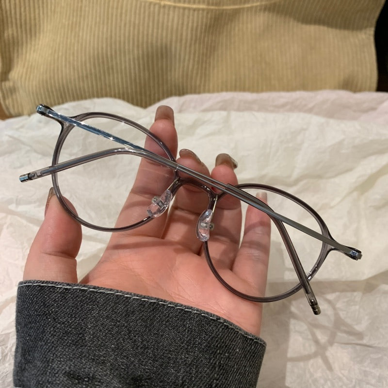 Thin-Rim Round Frames | Gray or Tea Brown additional product view