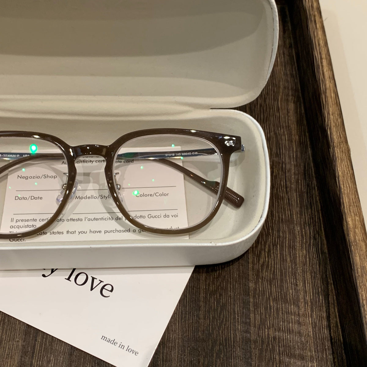 Rounded Square Eyeglass Frames with Corner Accents, Latte Brown or Black