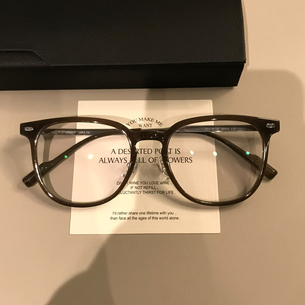 Rounded Square Frames | Latte Brown or Black frame detail