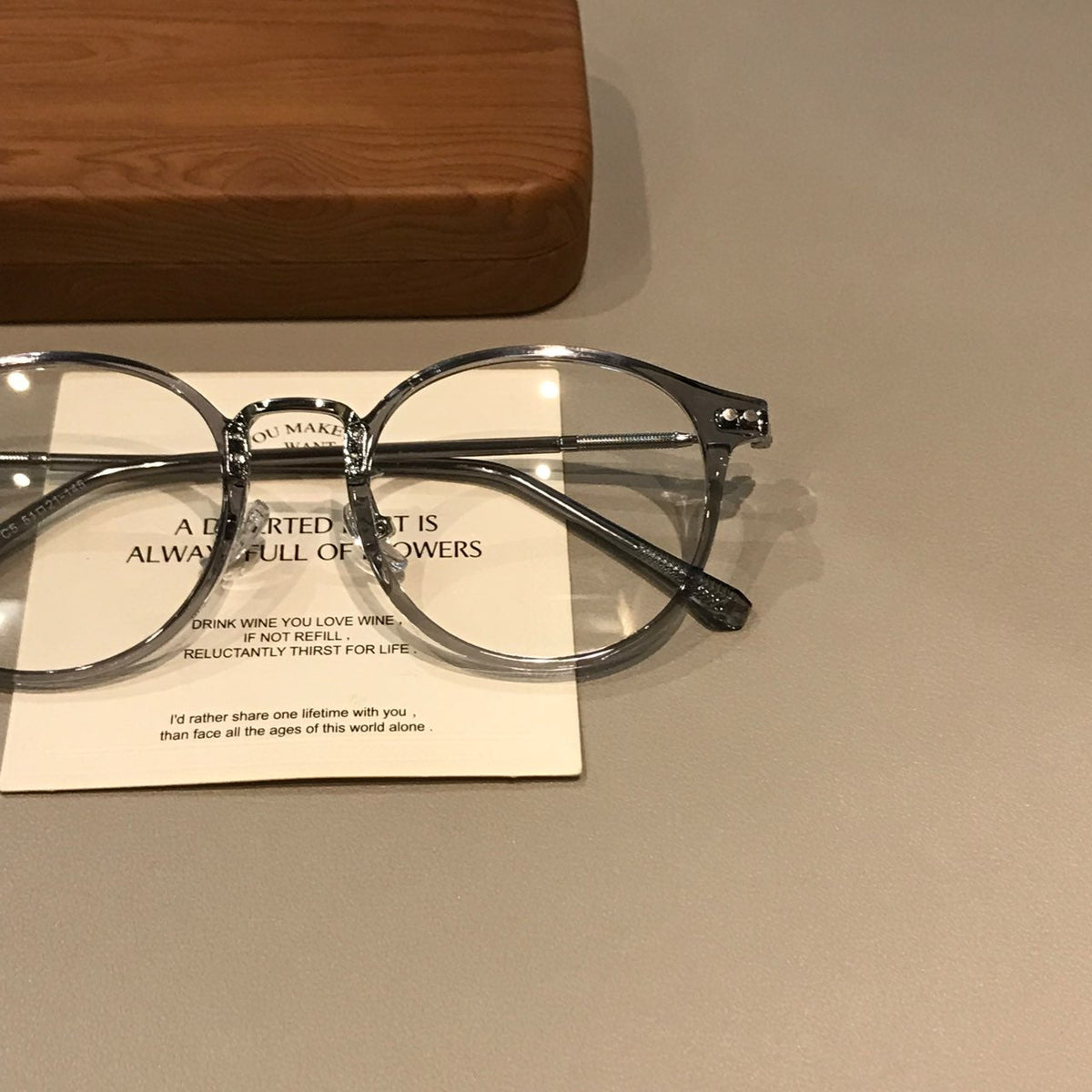 Rounded Geometric Frames | Translucent Ice Gray front view