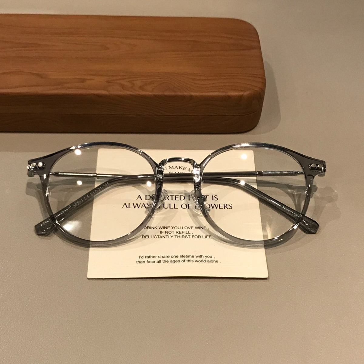 Rounded Geometric Frames | Translucent Ice Gray side view