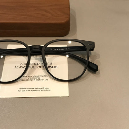 Oversized Square Frames | Matte Black, Broad Brow front view
