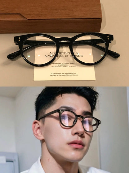 Compact Oval Frames | Black or Tortoiseshell frame detail
