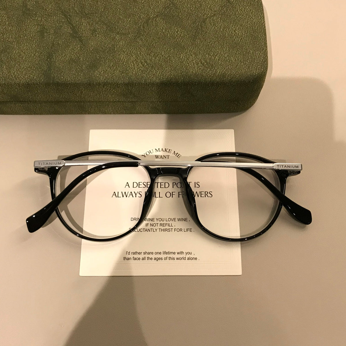 Round Keyhole Frames | Black or Clear Tea Brown additional product view