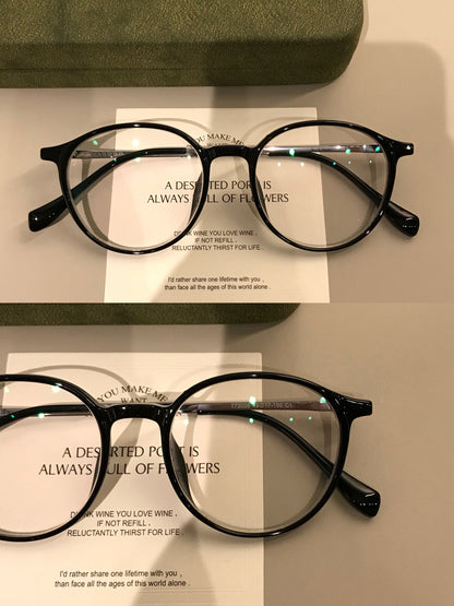 Round Keyhole Frames | Black or Clear Tea Brown side view