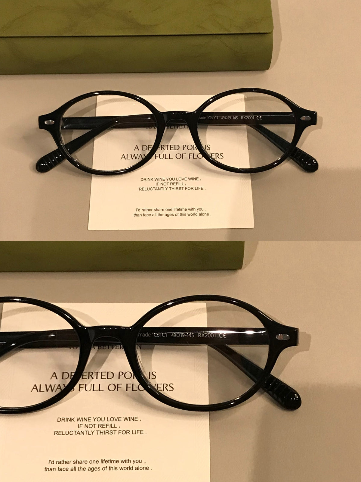Low-Profile Retro Oval Eyeglass Frames side view