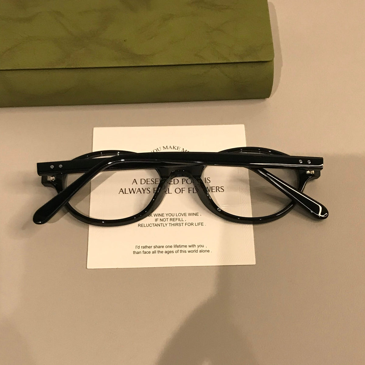 Retro Oval Eyeglass Frames with a Low-Profile Front, Black or Tortoiseshell