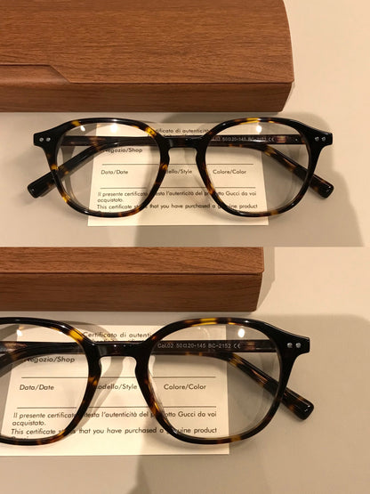 Retro Rounded Eyeglass Frames | Broad Temples additional product view