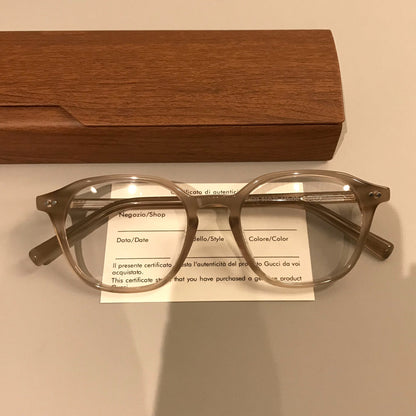 Retro Rounded Eyeglass Frames | Broad Temples additional product view