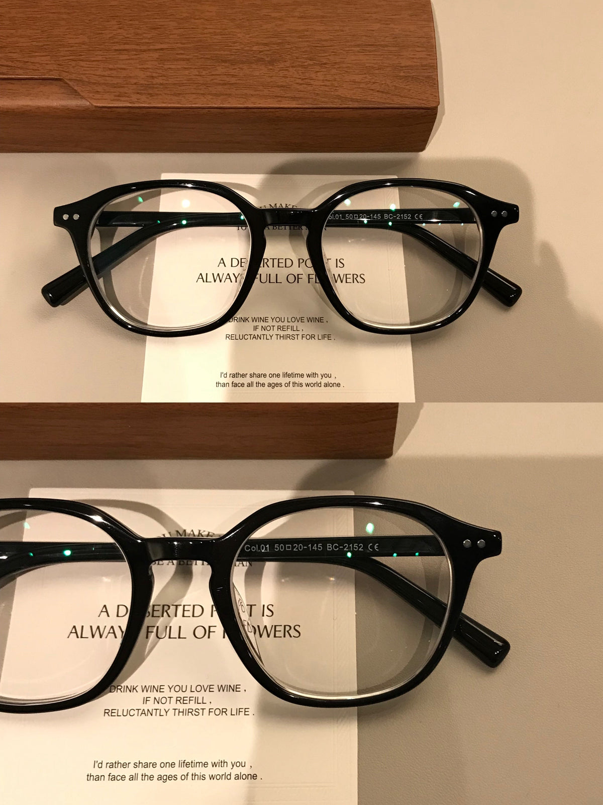 Retro Rounded Eyeglass Frames | Broad Temples side view
