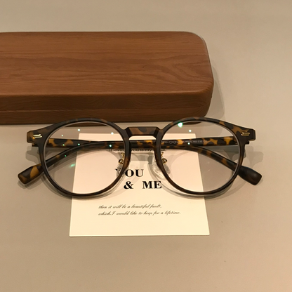 Round Eyeglass Frames | Corner Accents additional product view