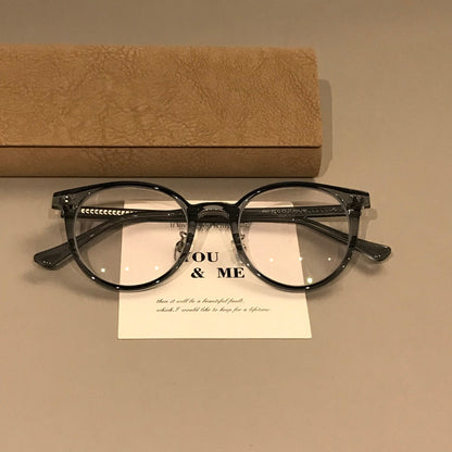 Round Eyeglass Frames | Corner Accents additional product view