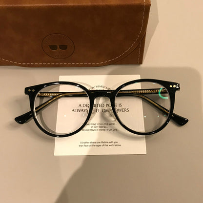 Round Eyeglass Frames | Corner Accents additional product view