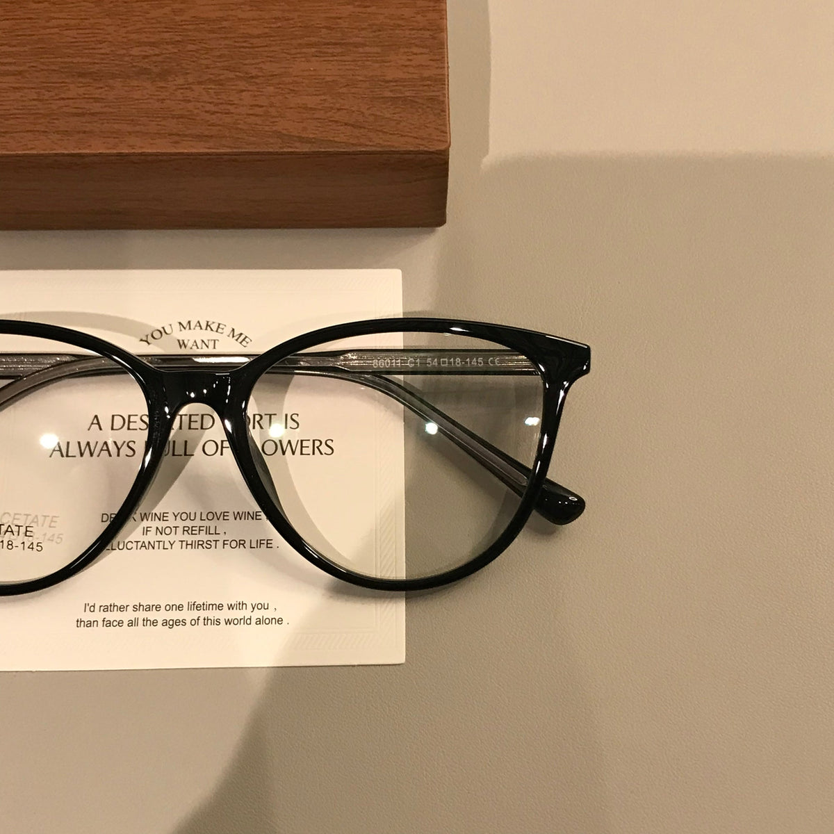 Cat-Eye Eyeglass Frames | Amber Brown or Black additional product view
