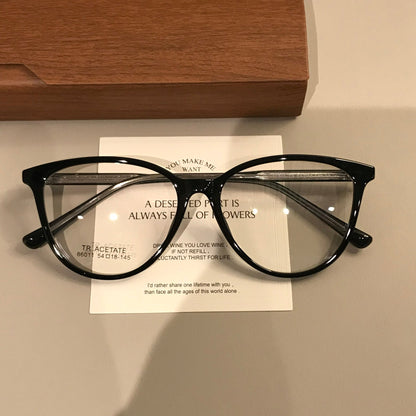 Cat-Eye Eyeglass Frames | Amber Brown or Black additional product view