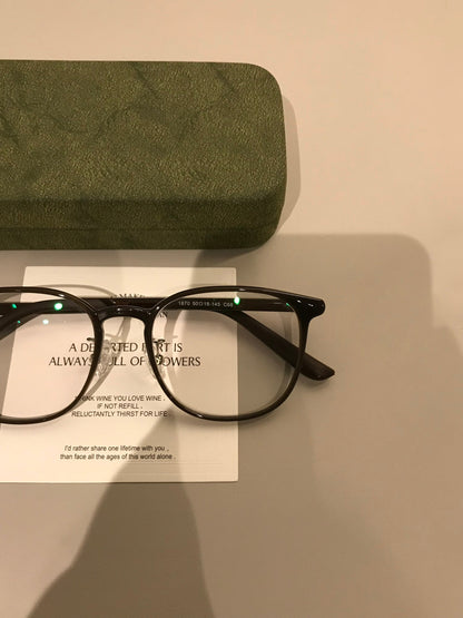Compact Round Eyeglass Frames | Corner Accents additional product view