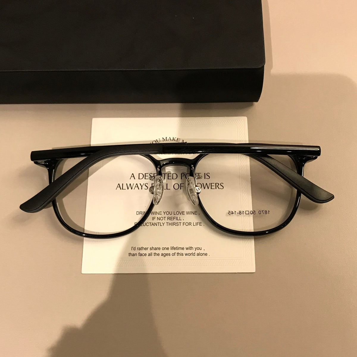 Compact Round Eyeglass Frames | Corner Accents temple detail