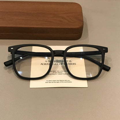 Geometric Square Eyeglass Frames | Size Options front view