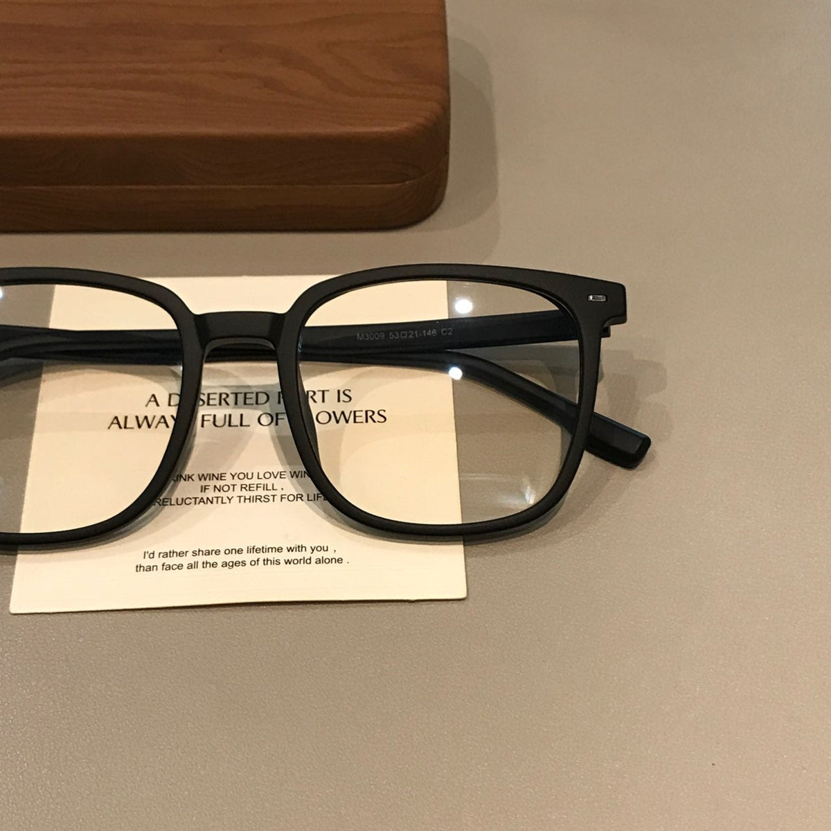 Geometric Square Eyeglass Frames | Size Options frame detail